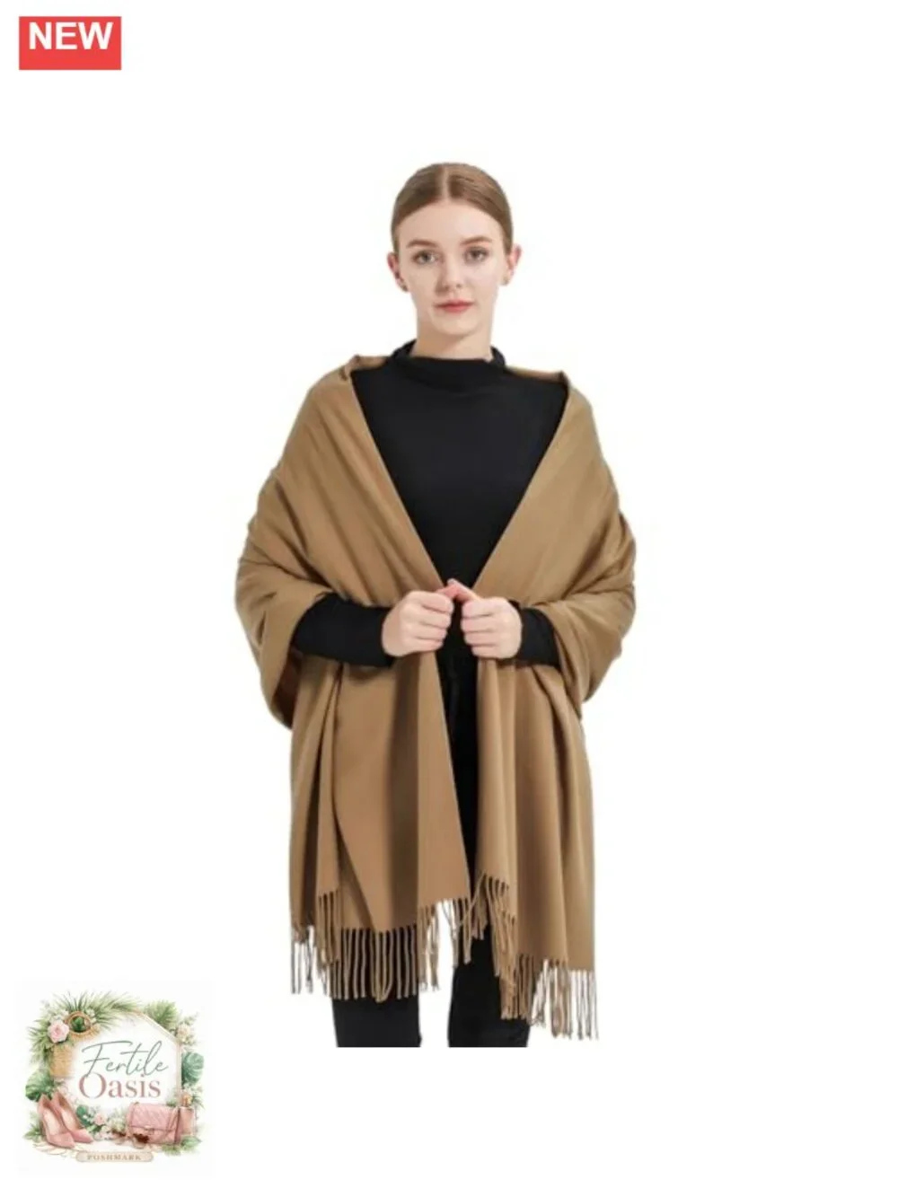 Soft Pashmina Shawl Wrap for Women, Wedding Bridesmaid Scarf, 27x78 Inches,